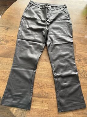 Halogen Black Faux Leather Boot Cut Pants